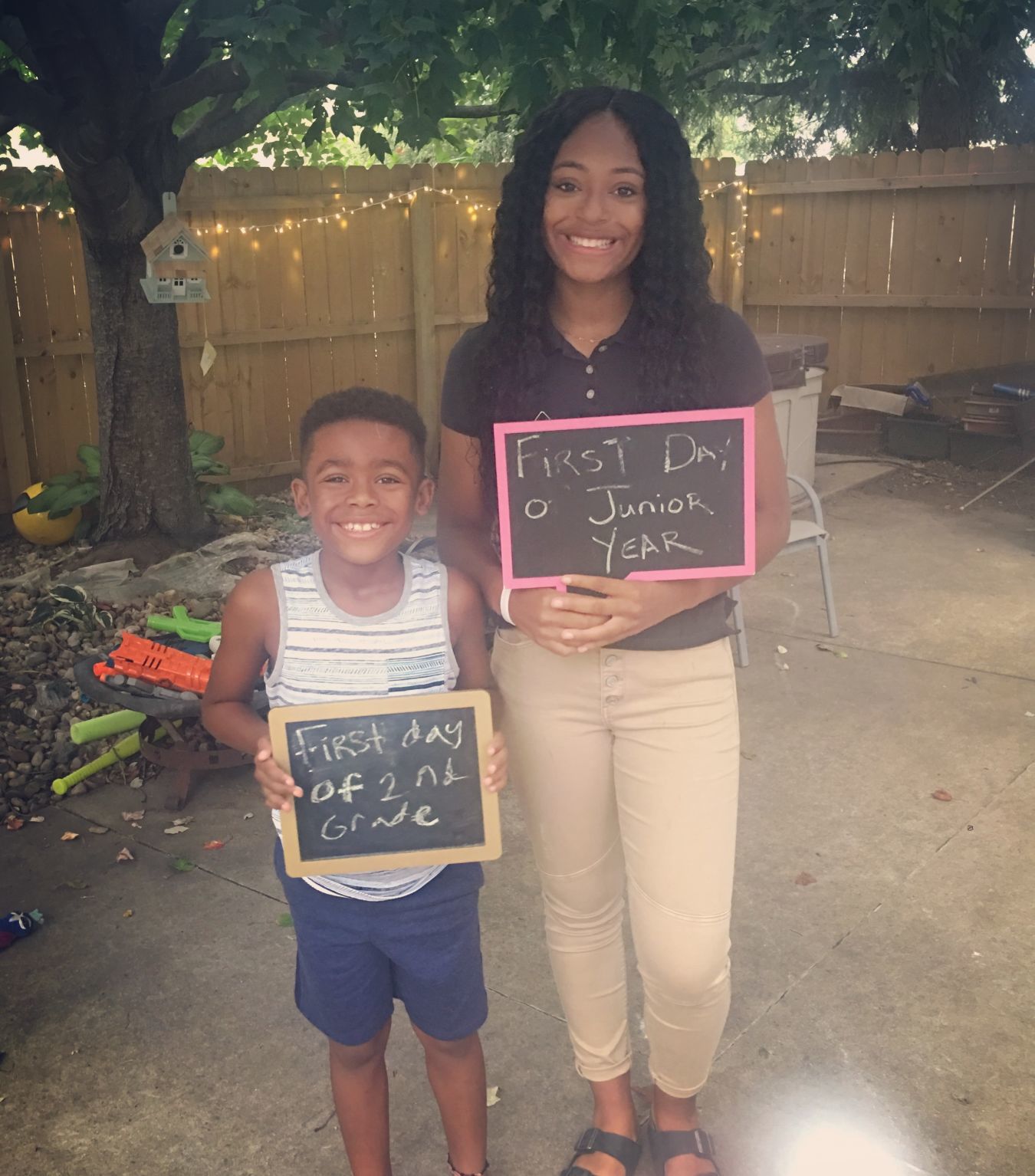 Amaiyah and Branden's first day